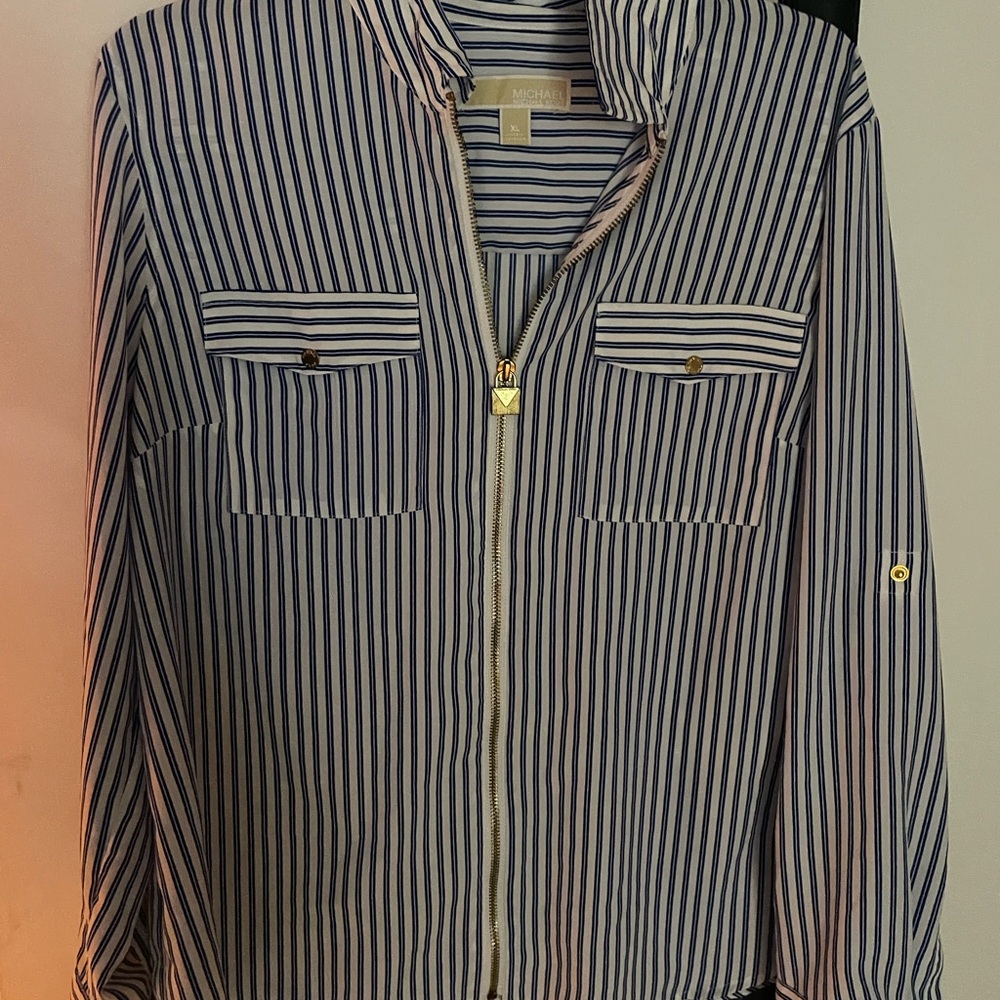 Michael Kors Blue Striped Women’s Shirt